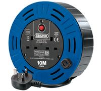 Draper 230V Twin Socket Cable Reel, 10m