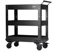 Bunker Modular 3 Tier Trolley With Pull Handle, Black