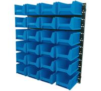 Draper 24 Bin Wall Storage Unit Large Plastic Bins size 102 x 160 x 75mm 06797