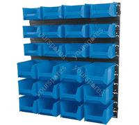 Draper 24 Bin Wall Storage Unit, Small/Medium Bins