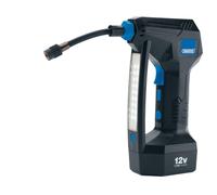 Draper 24239 12V Cordless Air Compressor, Tyre Inflator, LCD Digital Display, 150psi, Flashlight, Plus Accessories