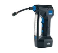 Draper 24239 12V Cordless Air Compressor, Tyre Inflator, LCD Digital Display, 150psi, Flashlight, Plus Accessories
