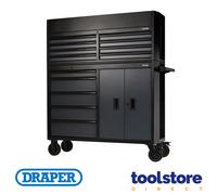 BUNKER® Combined Roller Cabinet & Tool Chest - 13 Drawer, 52", Black/Grey