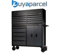 BUNKER® Combined Roller Cabinet & Tool Chest - 13 Drawer, 52", Black/Grey