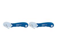 Draper 24308 Expert Packaging Cutter, 25cm x 8.2cm x 2.3cm, Blue (Pack of 2)