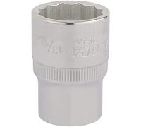 Draper 24434 Elora Bi-Hexagon Socket, 1/2" Square Drive, 13/16" AF, Blue