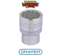 Draper 24442 Elora Bi-Hexagon Socket 1/2" Sq Dr 7/8"