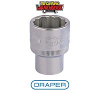 Draper 24450 Elora Bi-Hexagon Socket 1/2" Sq Dr 15/16"