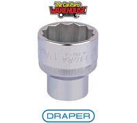 Draper 24509 Elora Bi-Hexagon Socket 1/2" Sq Dr 13/16"