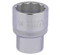 Draper 24707 Elora Bi-Hexagon Socket, 1/2" Square Drive, 25mm, Blue