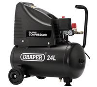 Draper 24L Oil-Free Direct Drive Air Compressor, 1.1Kw/1.5Hp And Air Tool Kit 90126