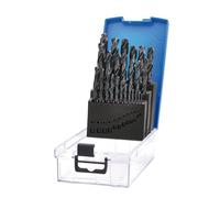 Draper 25 pcs Black HSS Drill Bit Set - 08853 - for Metal, Wood and Plastic