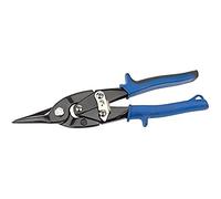 Draper 250mm Soft Grip Compound Action Aviation Tin Snips - Straight Cut Metal Shear|Alloy Steel forged Jaws Hand Tool| Serrated Action Blades | 05524