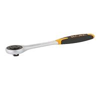 Draper 25408 Elora Push Thru Ratchet with Soft Grip, Reversible, 1/2" Square Drive, 200mm, Blue
