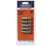 Draper 25844 1/4in Taper 1/2in Bore Pcl Male Screw Tailpieces (5 Piece) per card