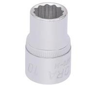 Draper 25862 Elora Bi-Hexagon Socket, 3/8" Square Drive, 10mm