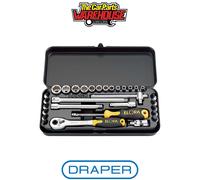 Draper 25931 Elora Metric Socket Set, 1/4" Sq. Dr. (31 Piece)