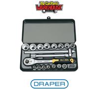 Draper Elora Metric Socket Set, 3/8" Sq. Dr. (18 Piece)