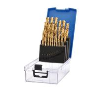 Draper 25pcs HSS Titanium Nitride Coated Drill Bit Set 1.0-13.0mm - 08886 - for Steel, Non-Ferrous Metals, Wood and Hard Plastic