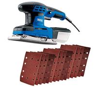 Draper 260W 1/3 Sheet Sander with Dust Collection Box Plus 23 Assorted Grit Sanding Sheets