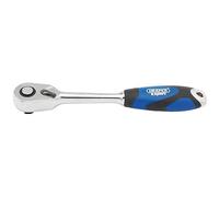 Draper 26503 72 Teeth Soft Grip Reversible Ratchets 3/8" Length,Blue