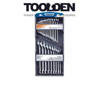 Draper 26696 Hi-Torq Metric Combination Spanner Set, 6mm-32mm, 25 Pieces , Blue
