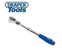 Draper 26810 72 Tooth Flexible Head Extending Reversible Ratchets, 380mm , Blue