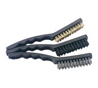 Draper 26928 3-Piece Brush Set (Brass, Nylon, Stainless Steel) , Blue