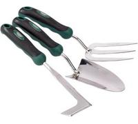 Draper 27436 Expert 3Pc Stainless Steel HD Soft Grip Fork, Trowel & Weeder Set