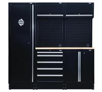 Draper 27471 Bunker 11 Piece Modular Storage Combo With Hardwood Worktop, 1960mm