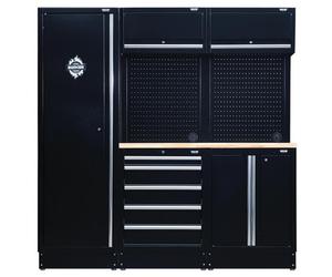 Draper 27471 Bunker 11 Piece Modular Storage Combo With Hardwood Worktop, 1960mm