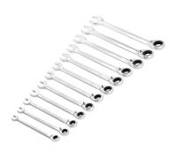 Draper Combination Spanner Set HI-TORQ Metric Reversible Ratchet (12 Piece)