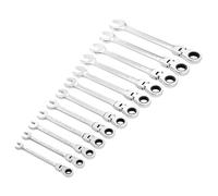 Draper 27733 HI-TORQ Metric Flexible Head Ratchet Combination Spanner Set (12 Piece)