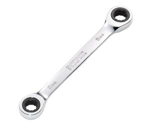 Draper 27735 HI-TORQ Metric Double Ratchet Ring Spanner, 8 x 9mm