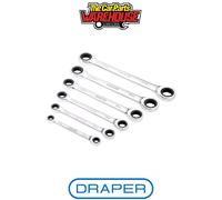Draper 27741 Draper HI-TORQ Metric Double Ratchet Ring Spanner Set (6 Piece)