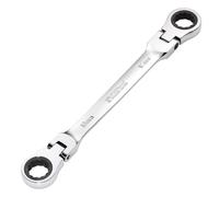 Draper 27756 HI-TORQ Metric Flexible Head Double Ring Ratchet Spanner, 16 x 17mm