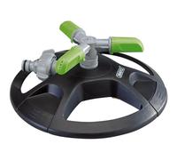 Draper Revolving 3-Arm Sprinkler 27757 – 5.8m Radius, Adjustable Arms, Ground Spike, 33cm Diameter