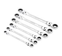 Draper Ratchet Spanner Set Hi Torq 6 Piece Flexible Head Double Ring