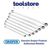 Draper 27778 HI-TORQ® Metric Extra-Long Double Ring Ratchet Spanner Set 7 Piece
