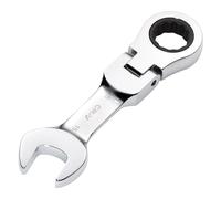 Draper 27973 HI-TORQ Metric Stubby Flexible Head Ratchet Combination Spanner, 15mm