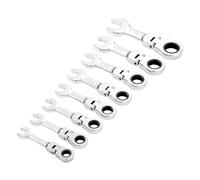 Draper Ratchet Combination Spanner Set Hi Torq 8 Piece Stubby Flexible
