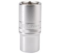 Draper 27mm 6 Point Metric Deep Socket 1/2"D Chrome Satin Finish 16656