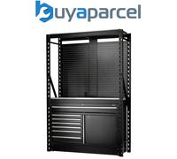 Draper 28075 BUNKER 14 Piece Modular Storage Combo 2 Tier Racking with Stainless