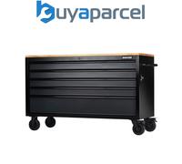 Draper 28343 BUNKER 5 Drawer Workbench Roller Tool Cabinet, 61", Grey