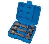 Draper 28881 Expert Impact Spline Bit Set, 1/2" Square Drive, Black, 6 Pieces