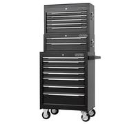 Draper 29455 Combined Roller Cabinet, Mid Tool Chest and Tool Chest, 14 Drawers, 26"