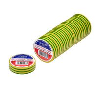 Draper 29533 Green/yellow Pvc Electrical Insulation Tape, 19mm X 20M (Pack Of 10)