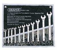 Draper 29545 11 Piece Metric Combination Spanner Set