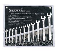 Draper 29545 Metric Combination Spanner Set, 11 Pieces