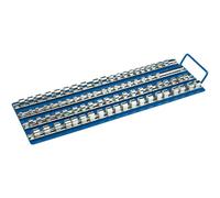 Draper 29760 1/4 Inch, 3/8 Inch, 1/2 Inch Square Drive Socket Retaining Bar Carrier, Blue